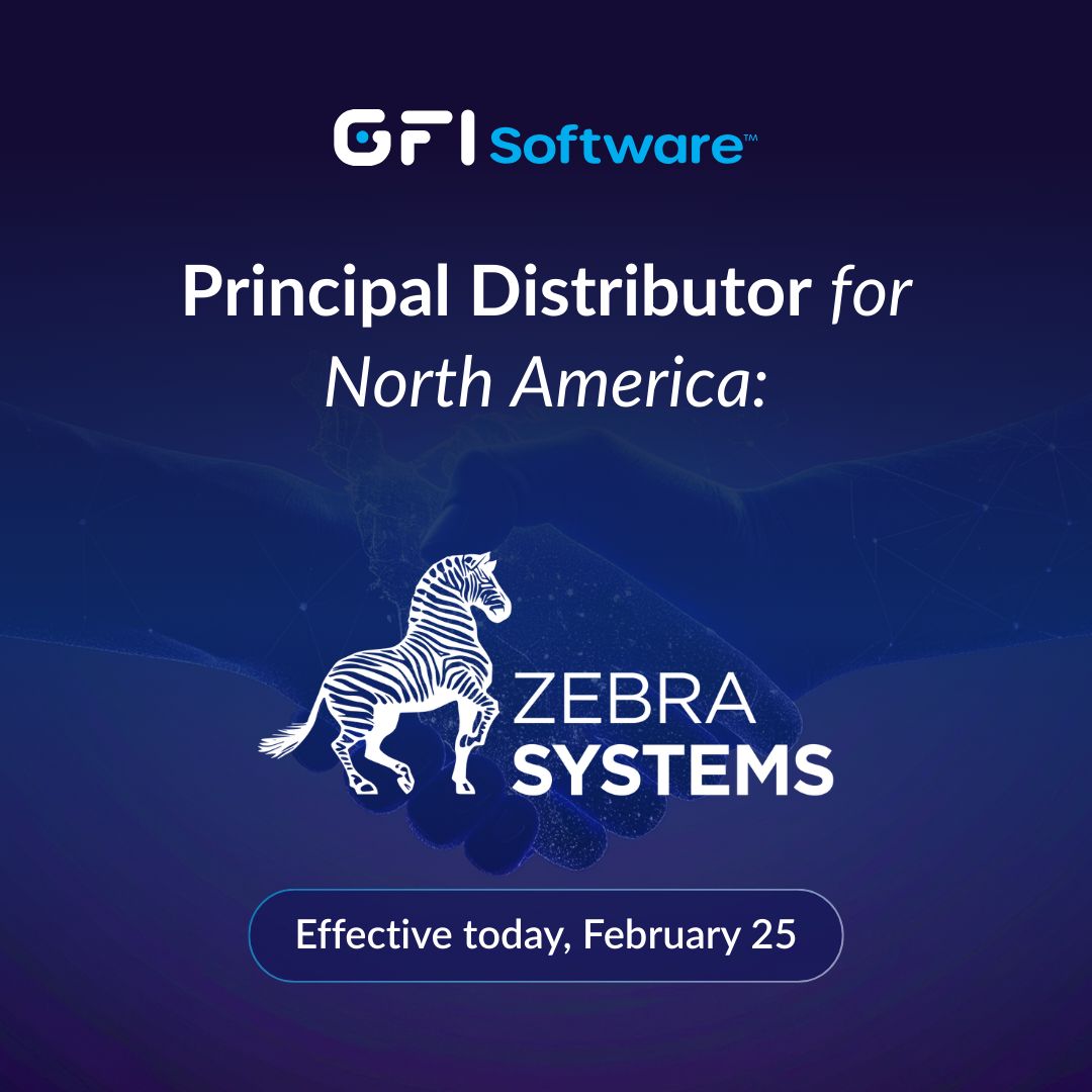 image GFI Software ustanovila Zebra Systems výhradním distribučním partnerem pro Severní Ameriku